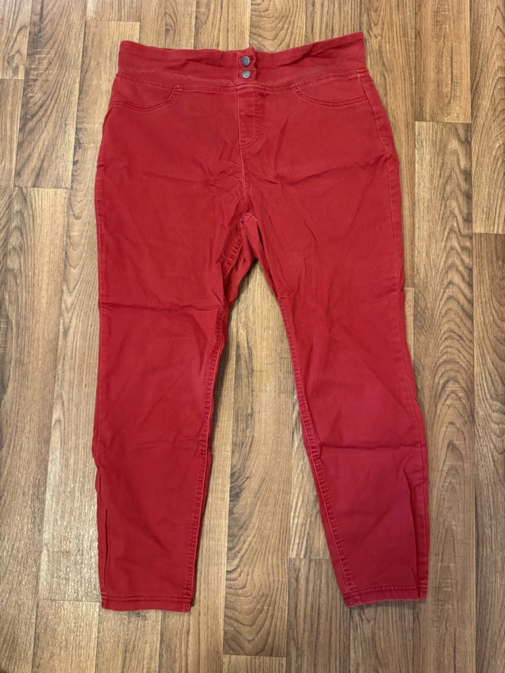 Terra & Sky Vibrant Red High-Rise Skinny Pants